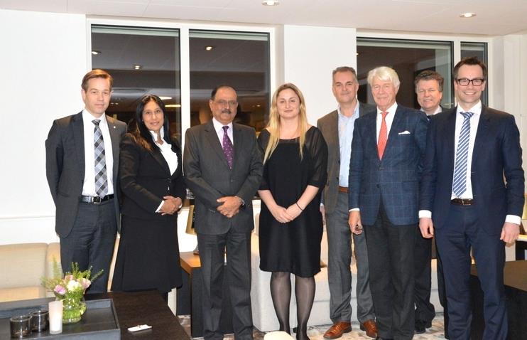 The NICCI Board with State Secretary Ayhan and Ambassador Browne at the EGM December 4. From left: Torkel Thorsen, Rina Sunder, NAK Browne, Dilek Ayhan, Trond Skundberg, Per Reinboth, Lars Granbakken and Marting Jetlund